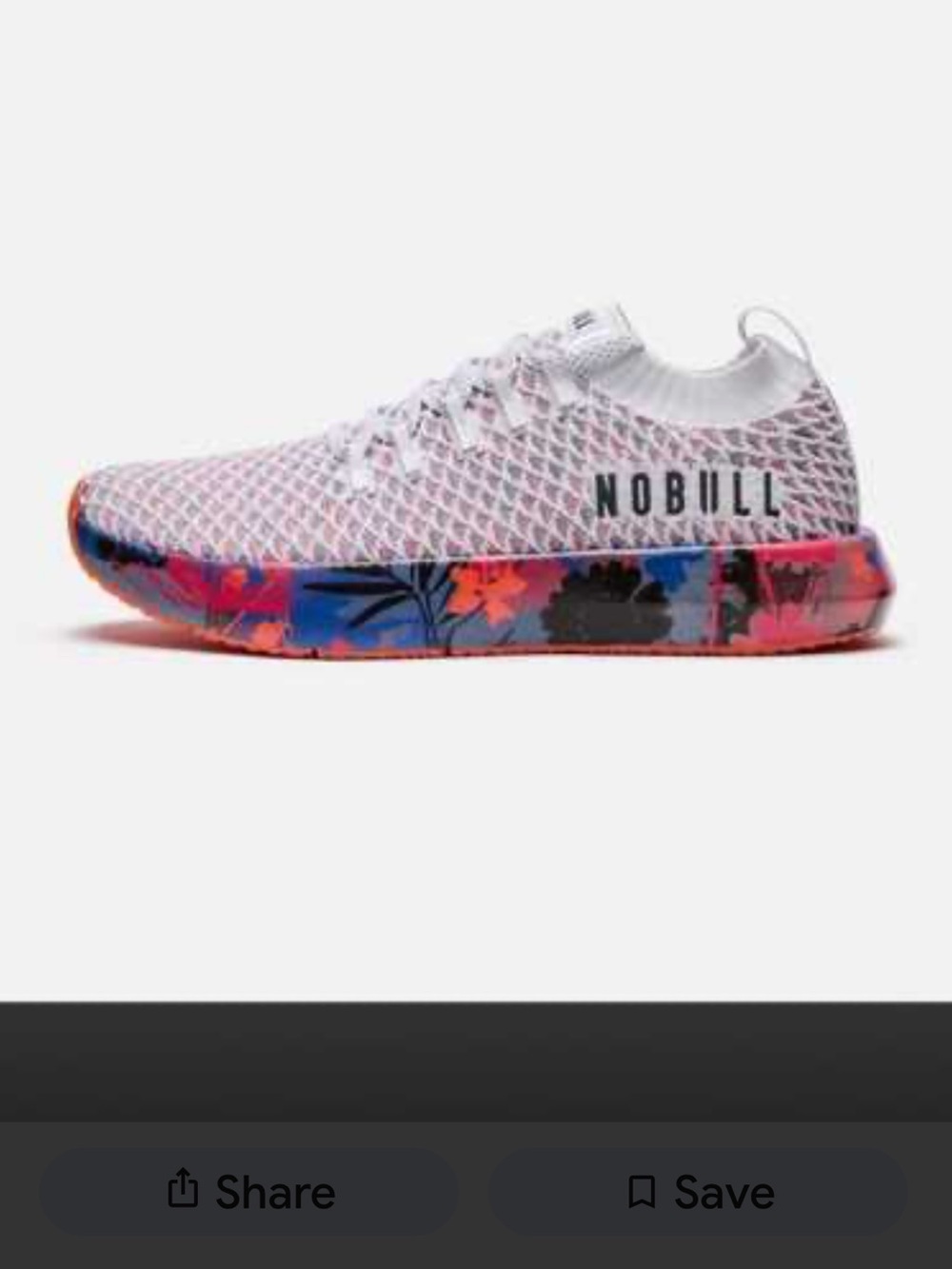 NOBULL Knit SC Runner Womens Size 6.5US White Wildberry Running Shoes Sneakers